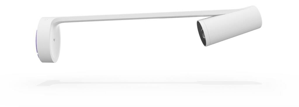 Logitech Scribe vista lateral con fondo blanco
